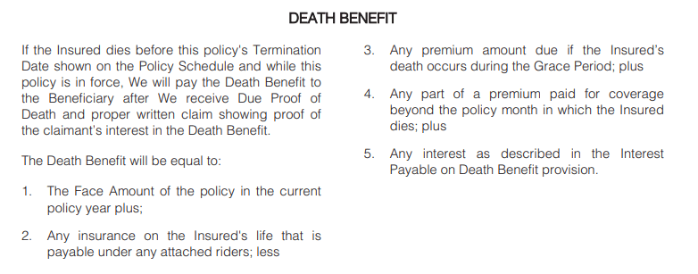 death benefit
