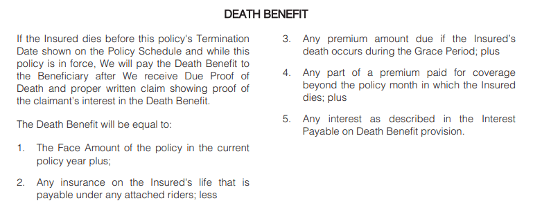 death benefit 